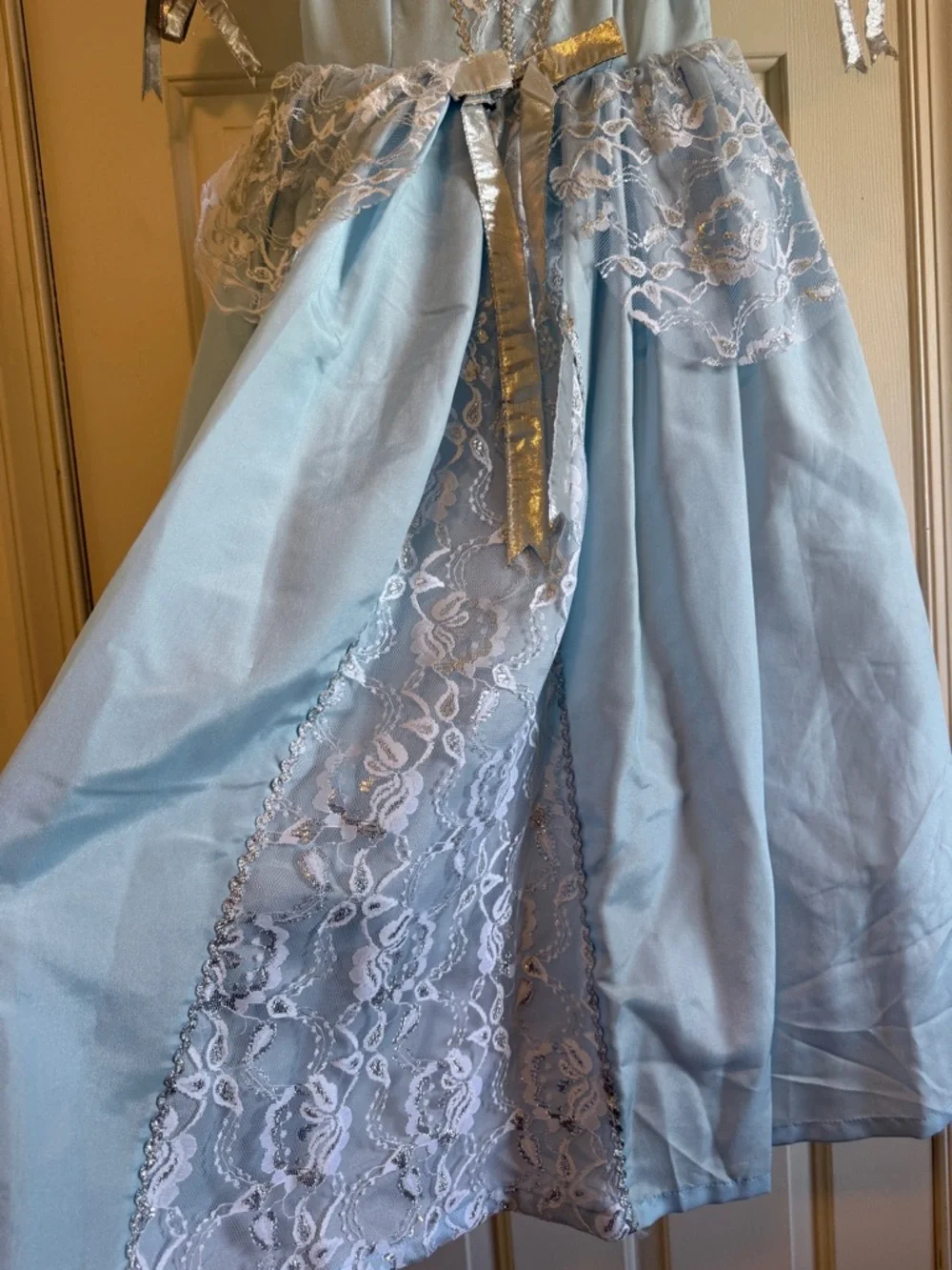 Disney Light Blue Lace-Up Cinderella Princess Gown - Picture 4 of 6
